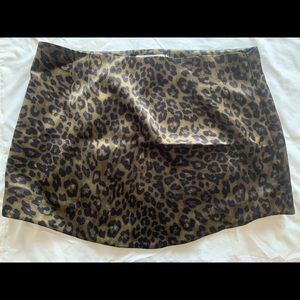 Zara satin leopard print mini skirt